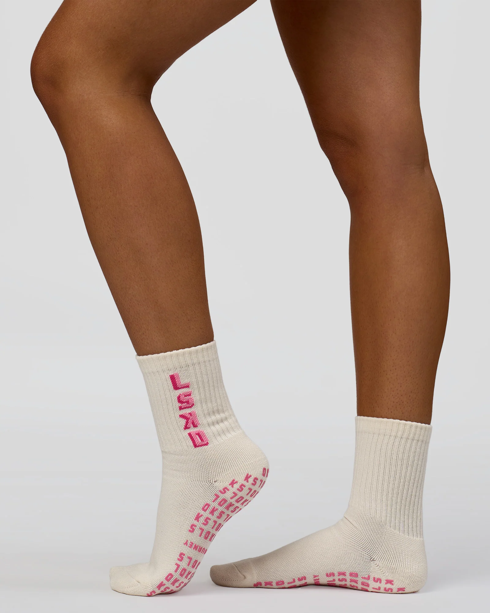 12632-studio-pilates-grip-sock-off-white-pink-rose-1.webp Studio Pilates Grip Sock - Off White-Pink Rose