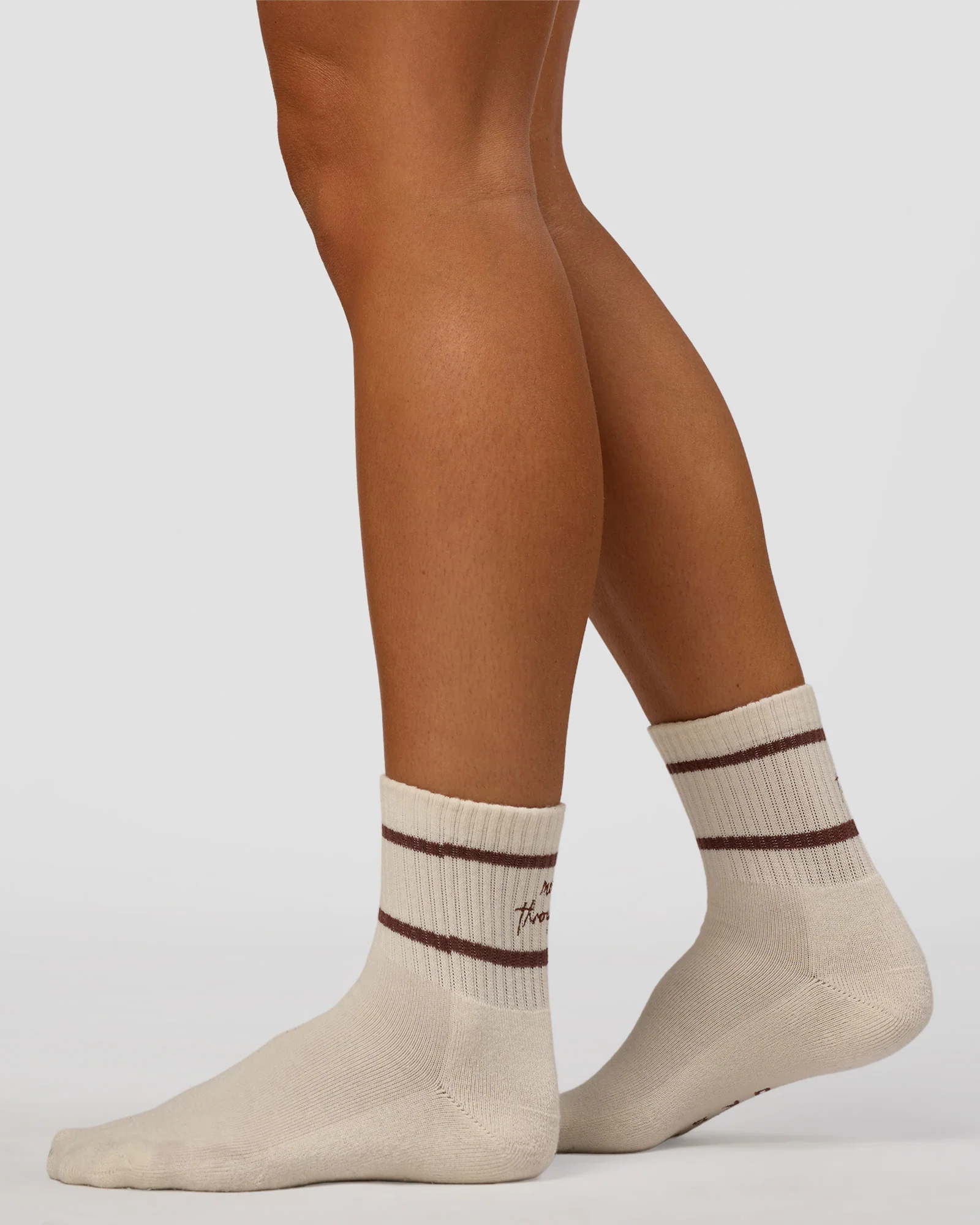 12659-cf-move-through-quarter-socks-ivory-hot-chocolate-3.webp CF Move Through Quarter Socks - Ivory-Hot Chocolate
