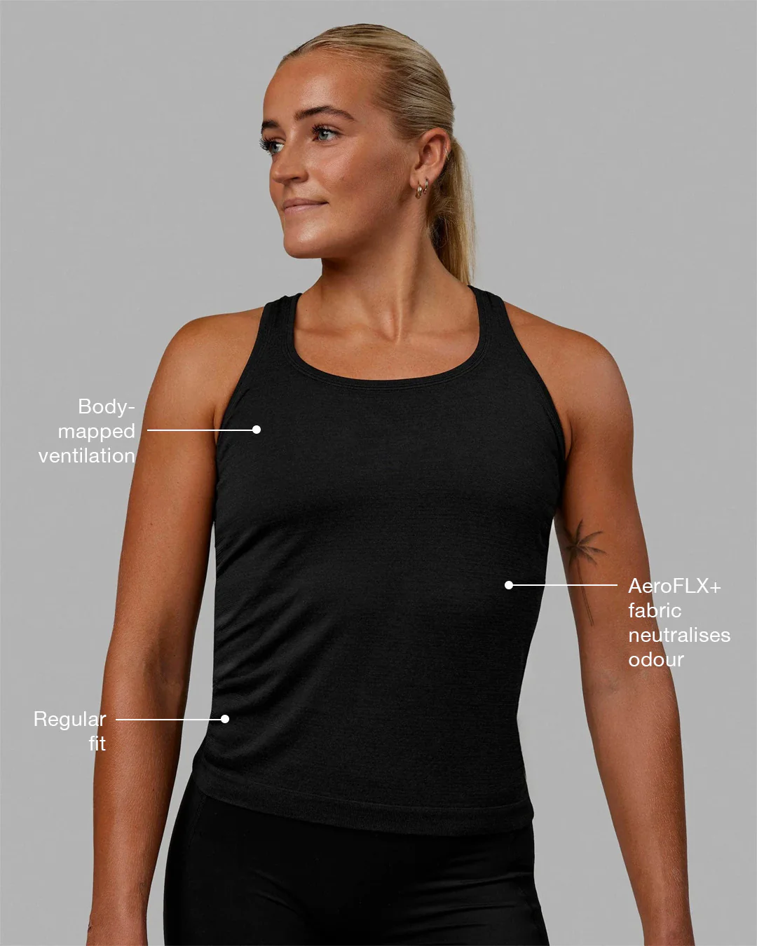 AeroFLX+ Seamless Tank - Black Marl