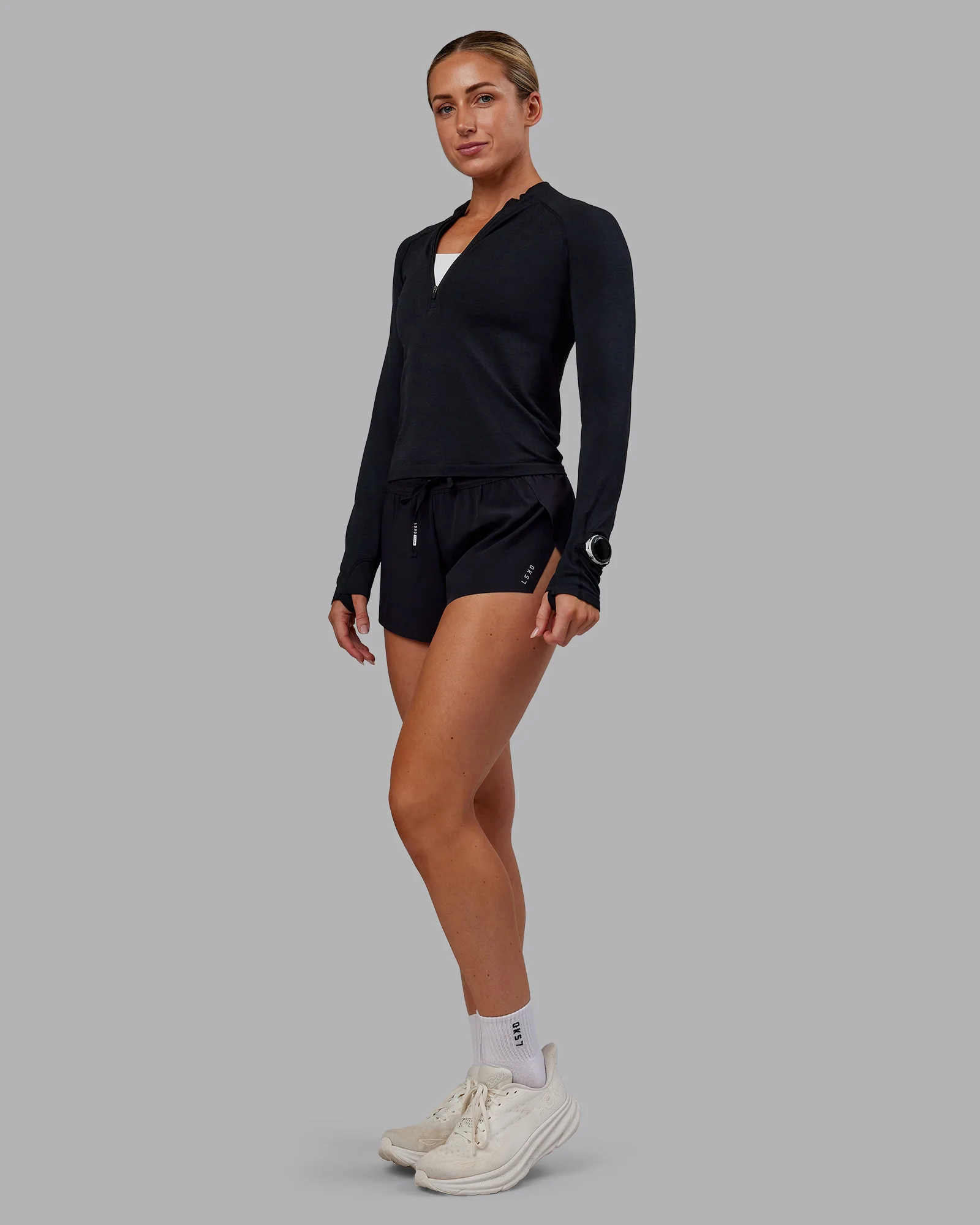 AeroFLX+ Long Sleeve Half Zip - Black Marl