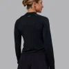 AeroFLX+ Long Sleeve Half Zip - Black Marl