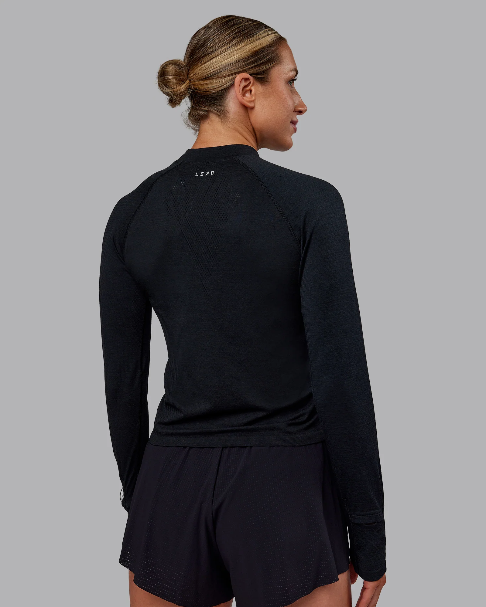 AeroFLX+ Long Sleeve Half Zip - Black Marl