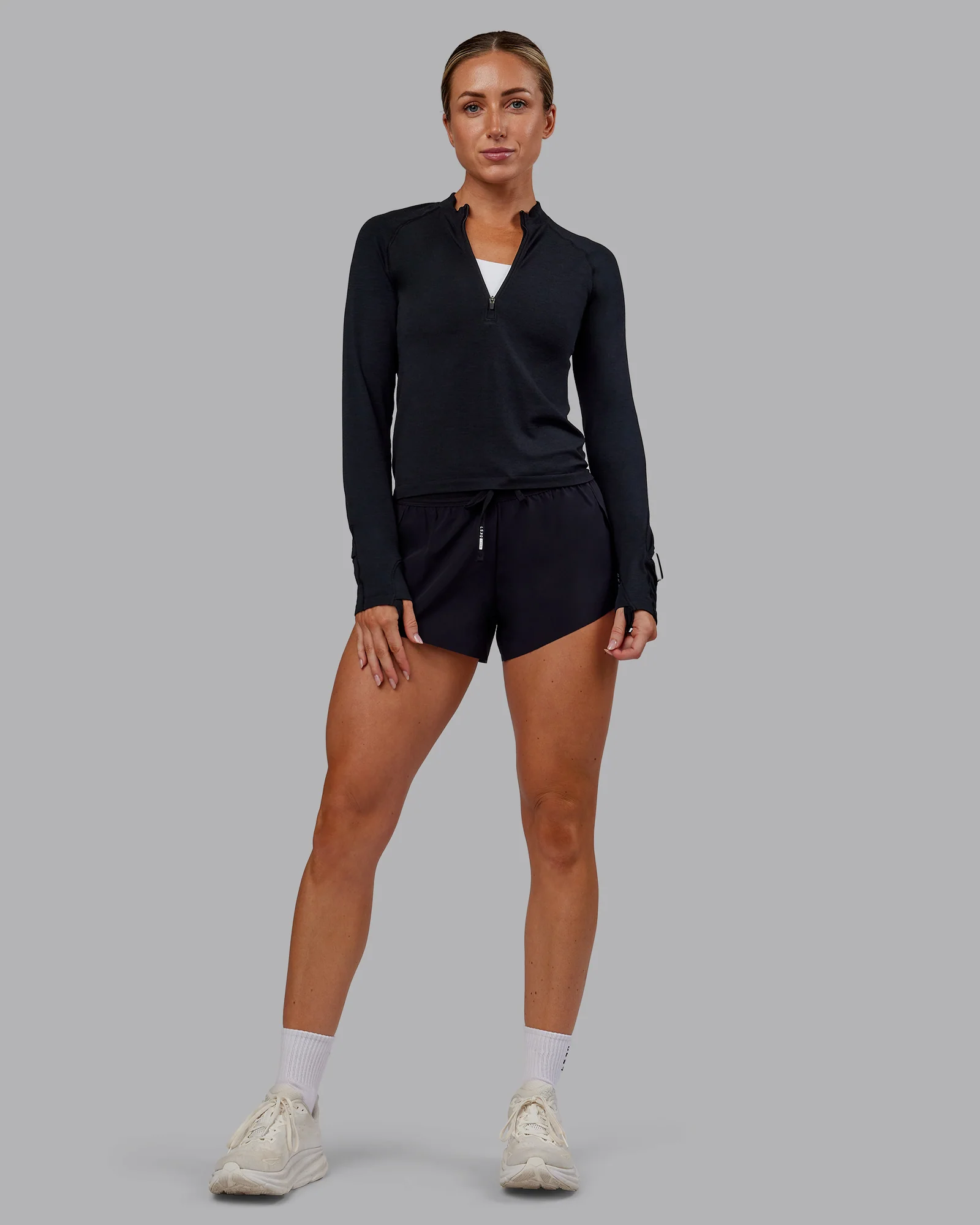 AeroFLX+ Long Sleeve Half Zip - Black Marl