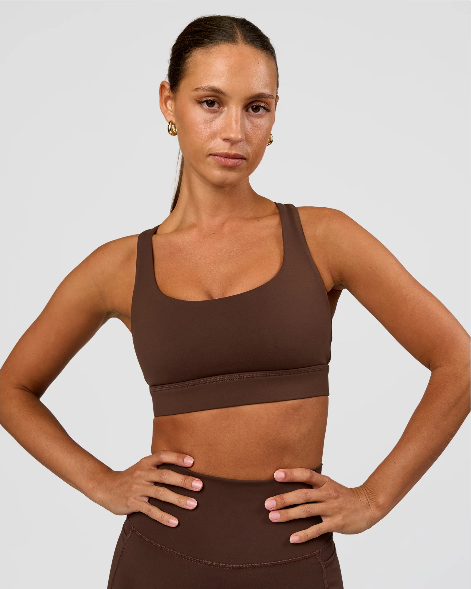 Race Day Sports Bra - Hot Chocolate