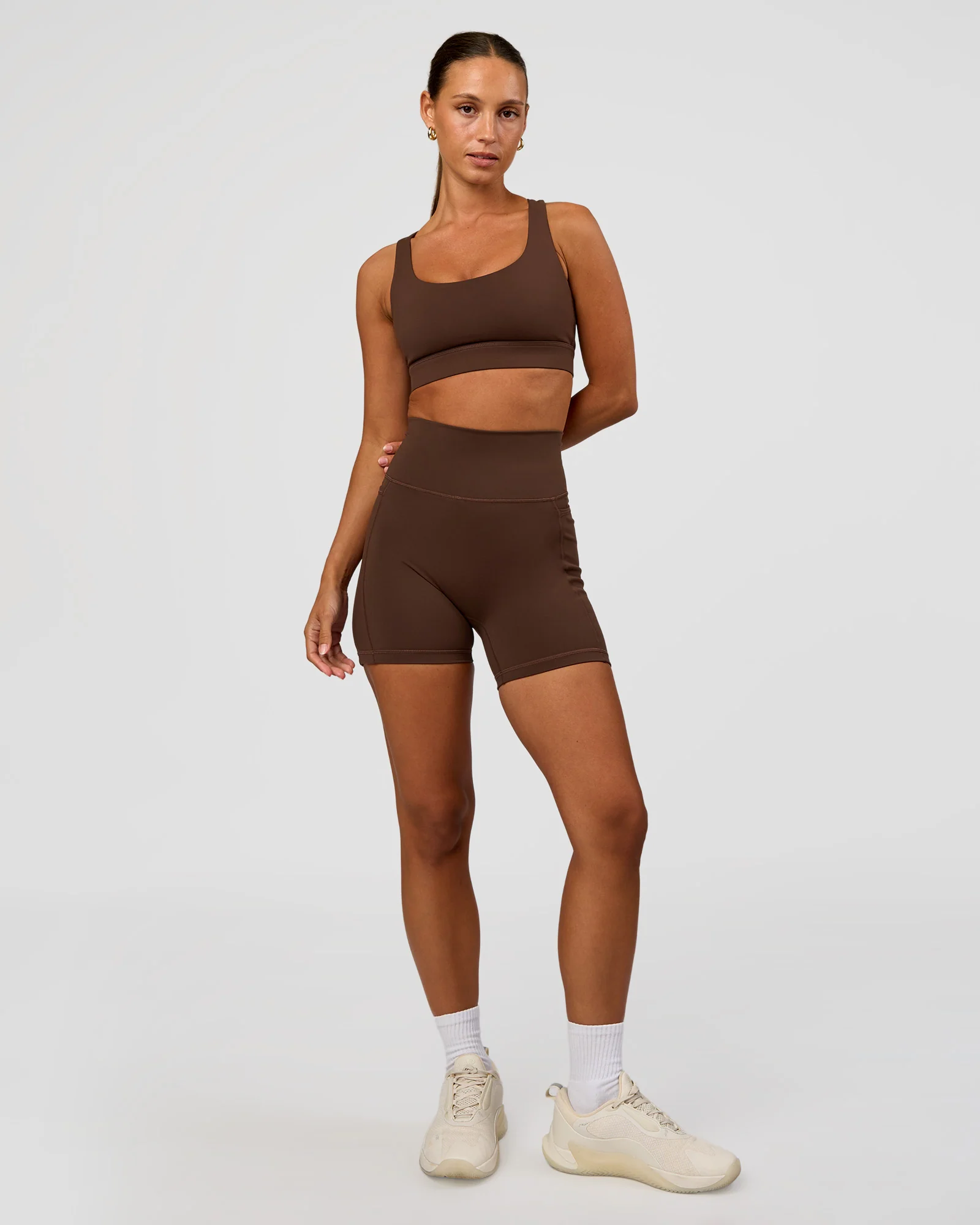 Race Day Sports Bra - Hot Chocolate