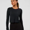 AeroFLX+ Seamless Long Sleeve Skimmer Tee - Black Marl