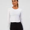 AeroFLX+ Seamless Long Sleeve Skimmer Tee - White/White