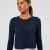 AeroFLX+ Seamless Long Sleeve Skimmer Tee - Future Navy/Future Navy