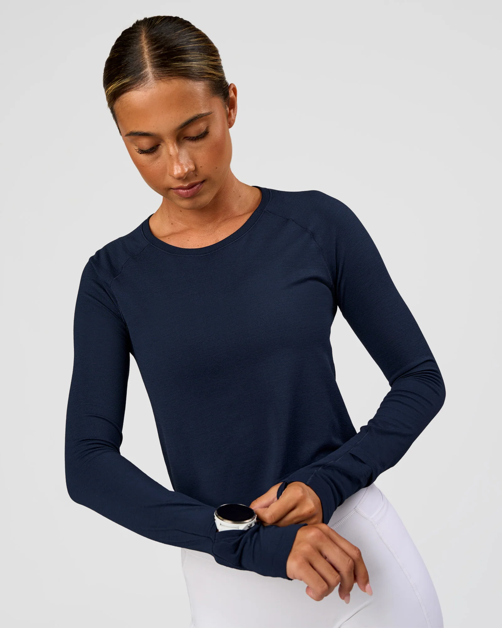 AeroFLX+ Seamless Long Sleeve Skimmer Tee - Future Navy/Future Navy