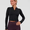 AeroFLX+ Long Sleeve Skimmer Half Zip - Black Marl