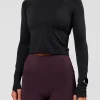 AeroFLX+ Long Sleeve Skimmer Half Zip - Black Marl