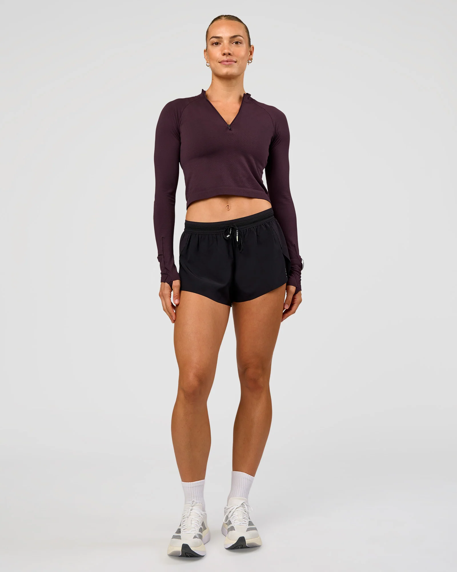 AeroFLX+ Long Sleeve Skimmer Half Zip - Midnight Plum/Midnight Plum