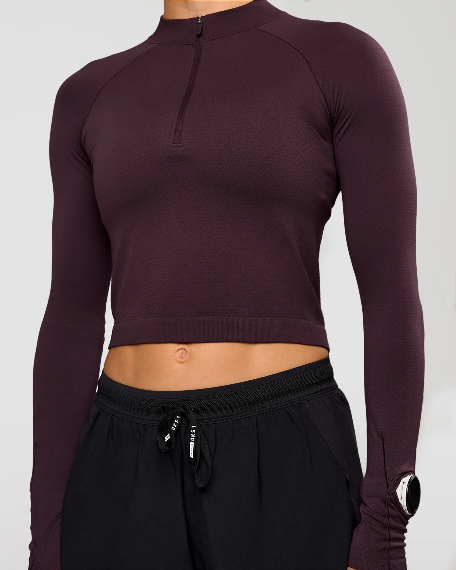 AeroFLX+ Long Sleeve Skimmer Half Zip - Midnight Plum/Midnight Plum