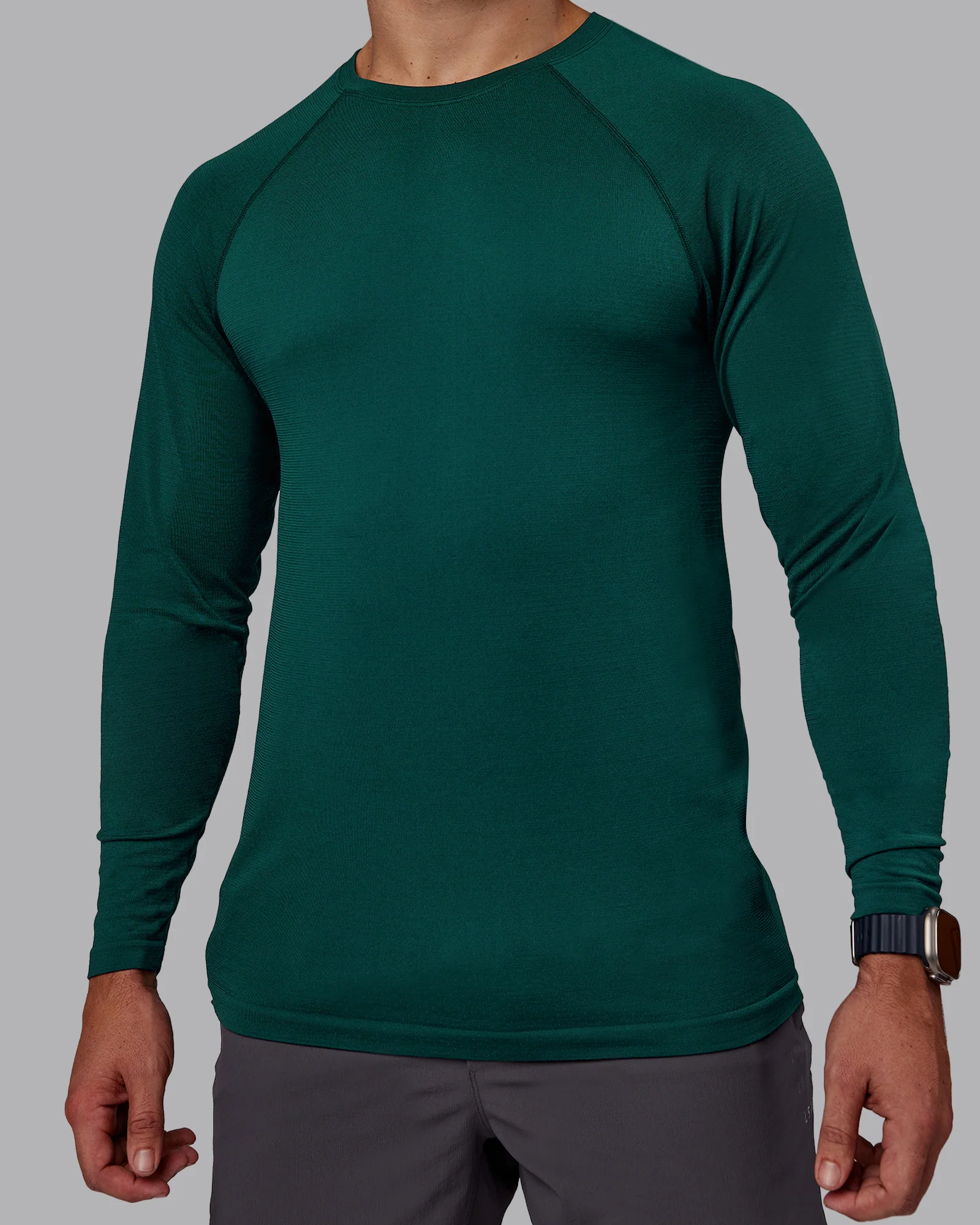 AeroFLX+ Seamless Long Sleeve Tee - Dark Moss/Dark Moss