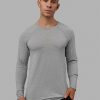 AeroFLX+ Seamless Long Sleeve Tee - Lt Grey Marl