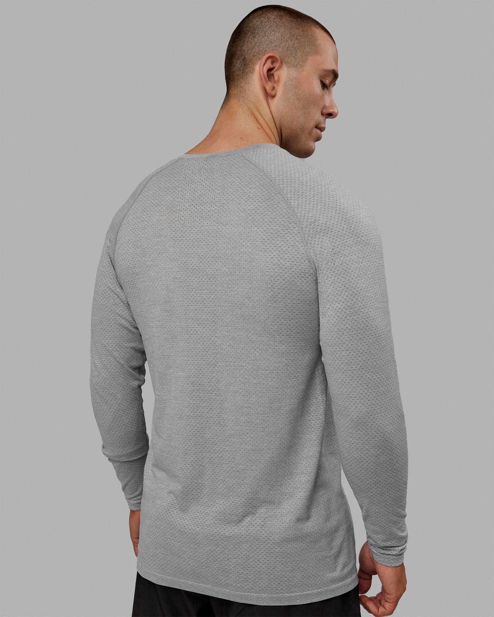 AeroFLX+ Seamless Long Sleeve Tee - Lt Grey Marl