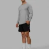 AeroFLX+ Seamless Long Sleeve Tee - Lt Grey Marl