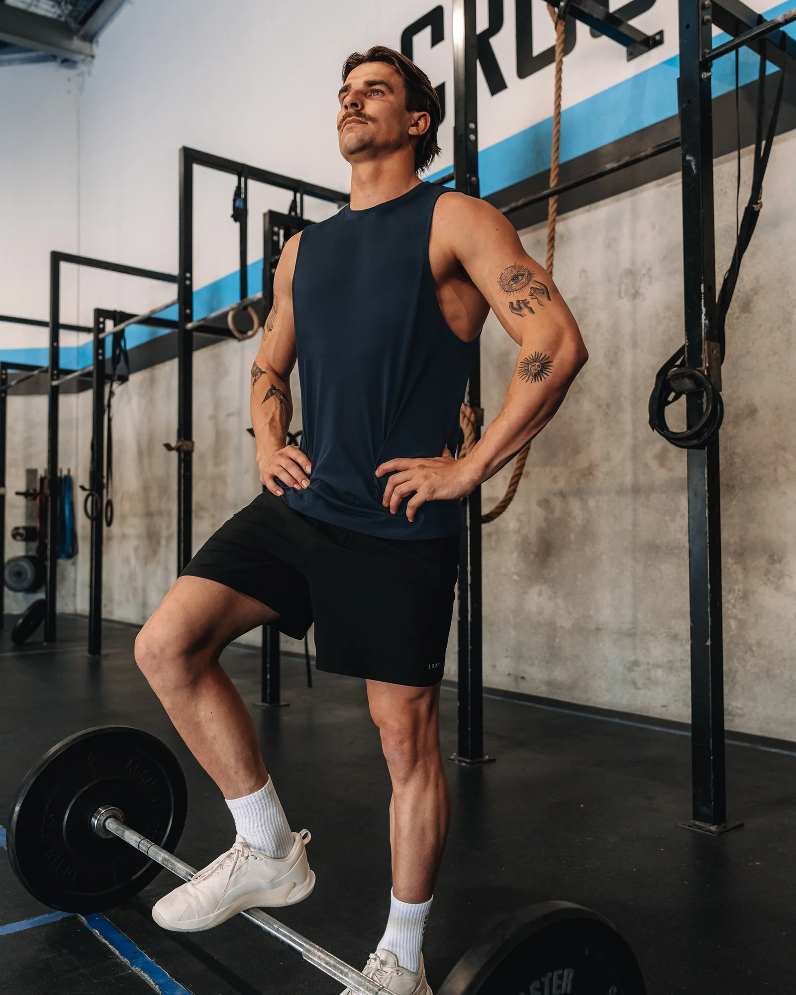 AeroFLX+ Seamless Muscle Tank - Navy/Navy