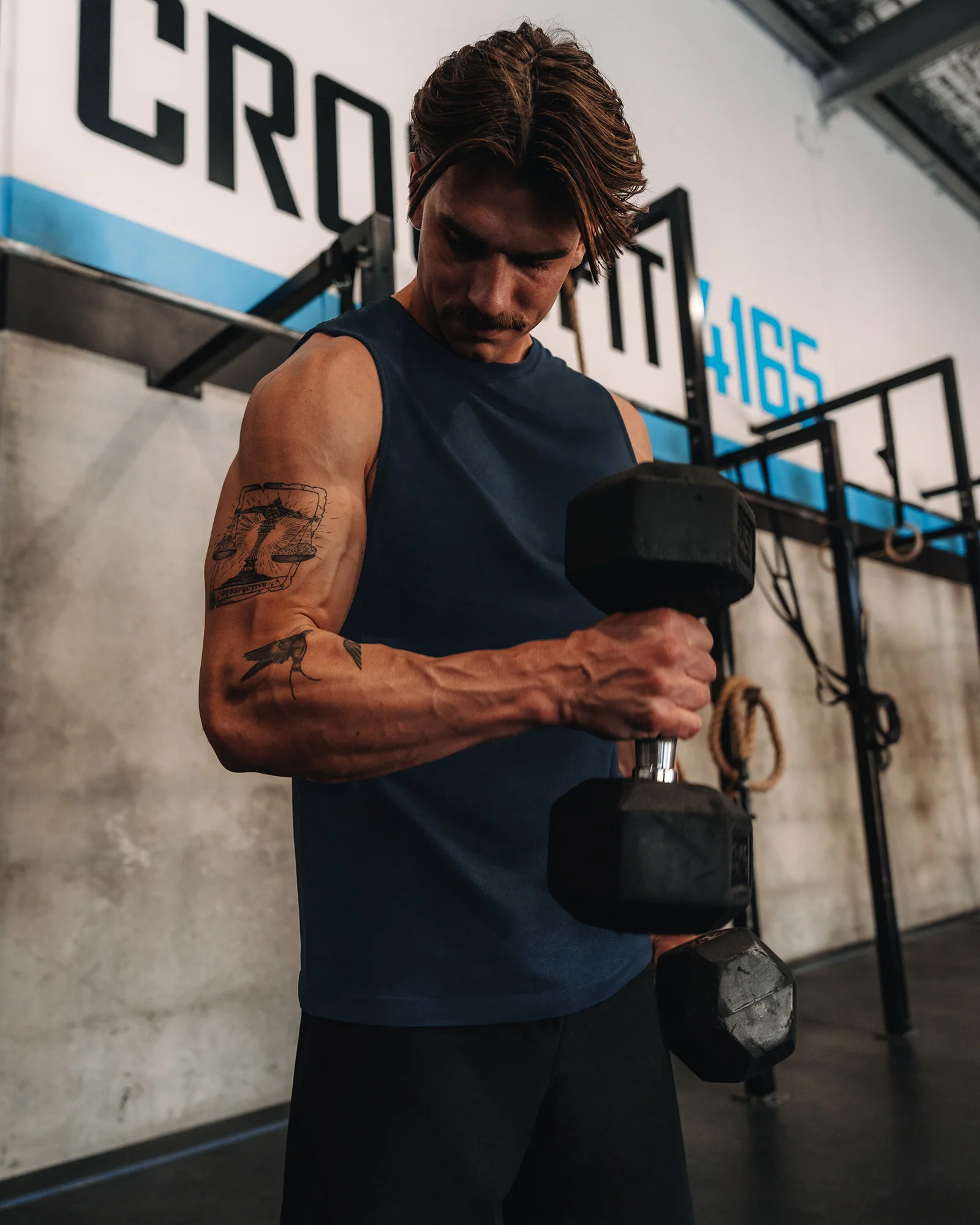 AeroFLX+ Seamless Muscle Tank - Navy/Navy