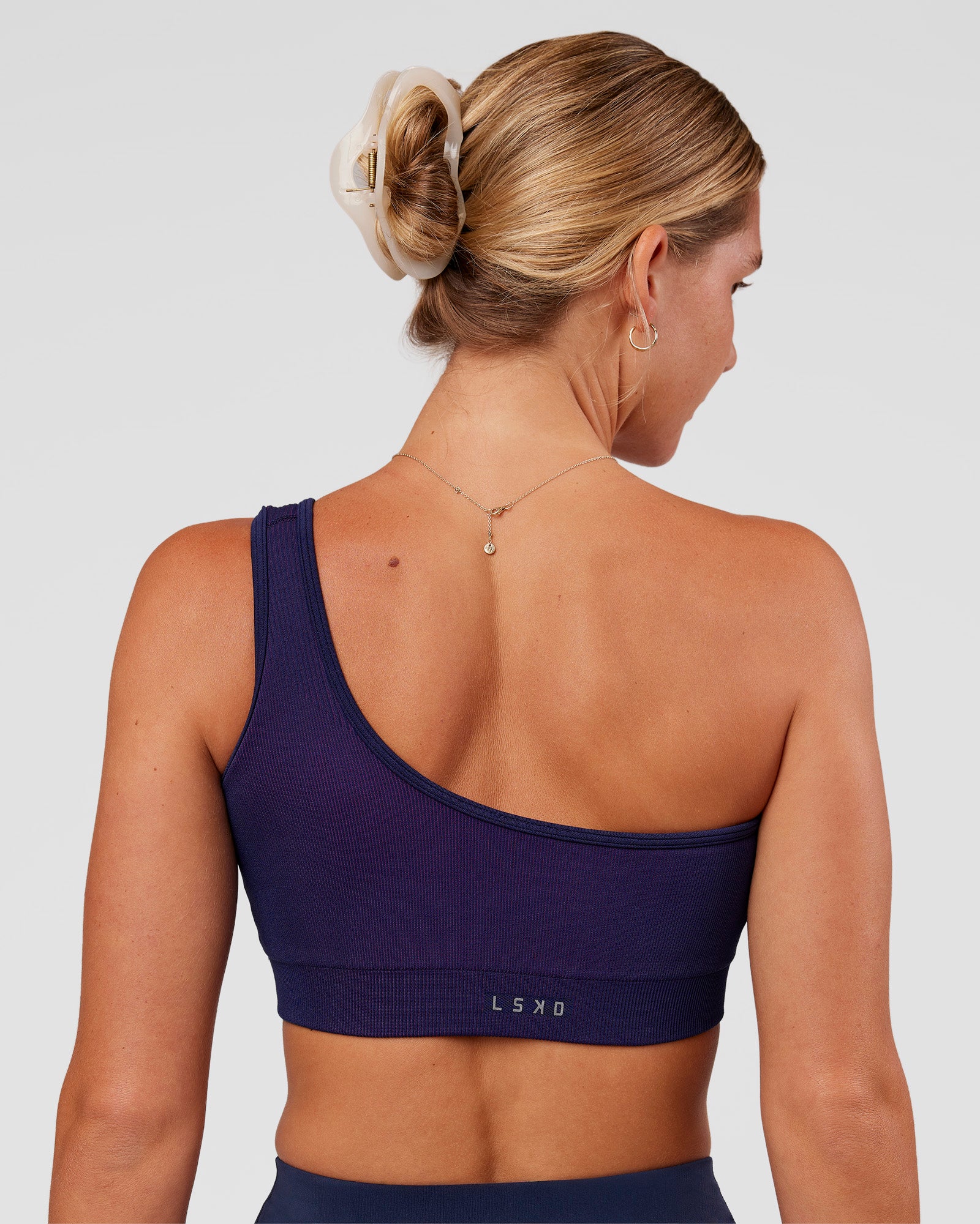 Lively Seamless Ribbed Sports Bra - Future Navy-Ultra Fuchsia