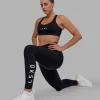 Rep Ultra High-Rise Full Length Legging Pockets - Black-White