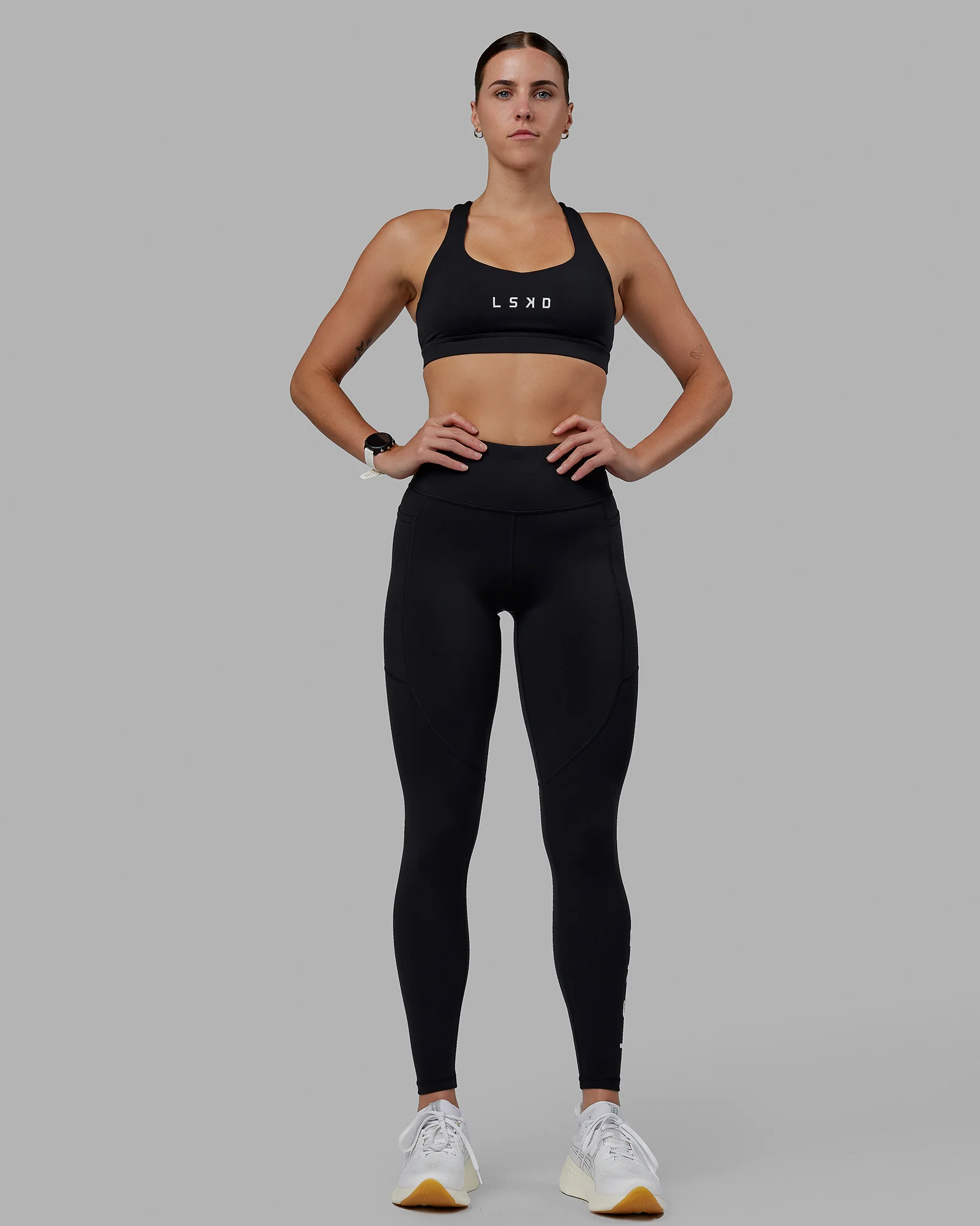 Rep Ultra High-Rise Full Length Legging Pockets - Black-White