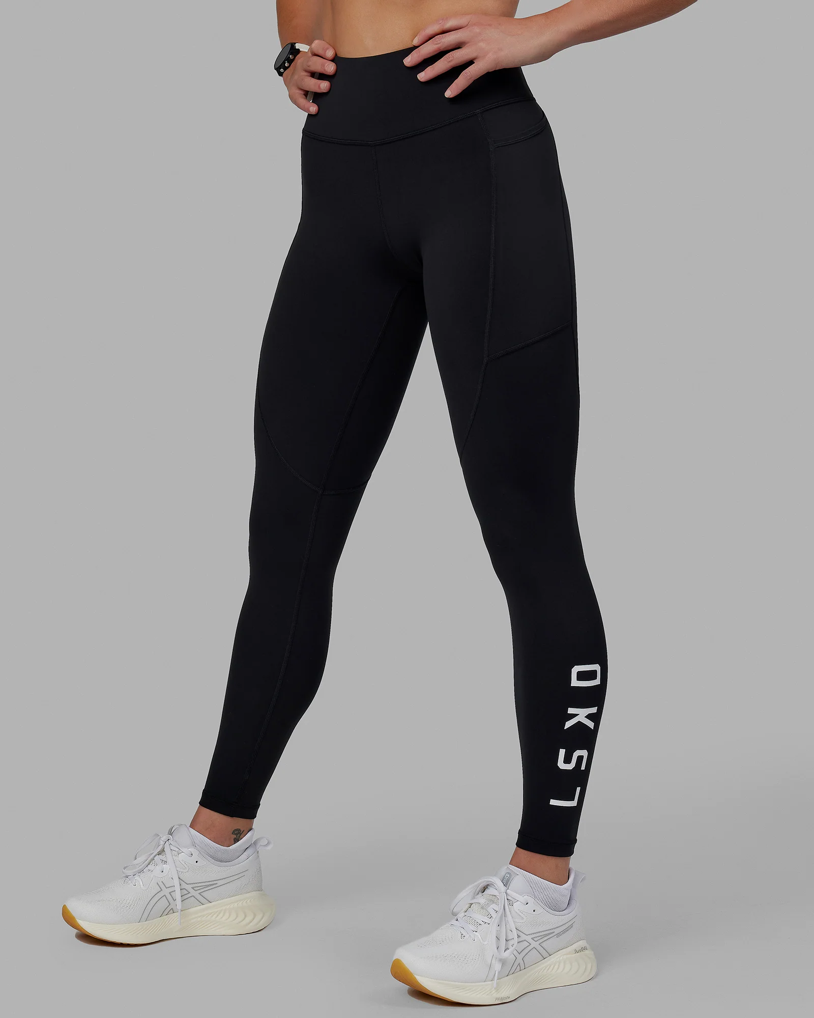 Rep Ultra High-Rise Full Length Legging Pockets - Black-White
