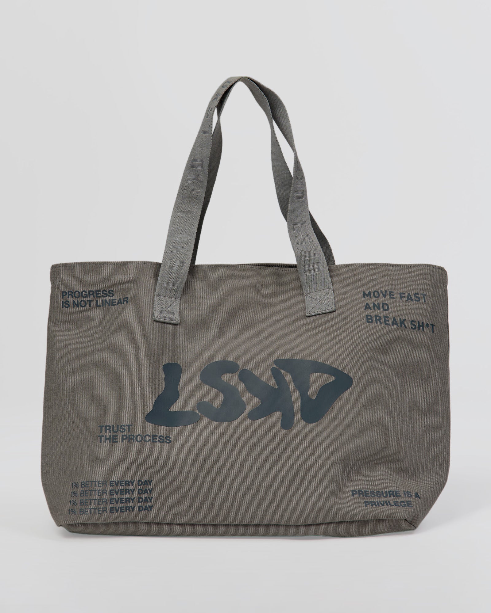 Hold It All Canvas Tote - Circular Grey-Values