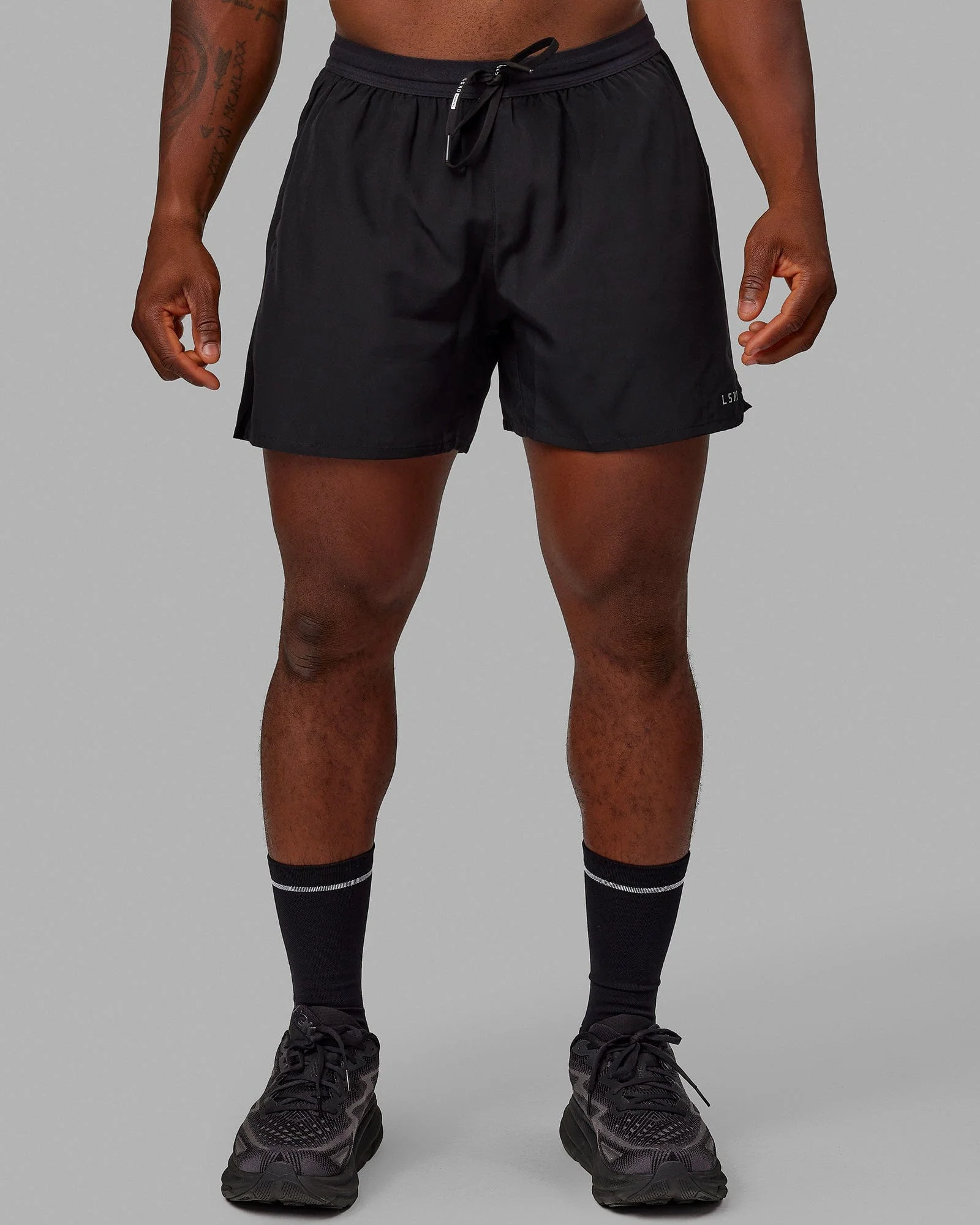 13322-pace-5-lined-running-short-black-reflective-1.webp Pace 5" Lined Running Short - Black-Reflective