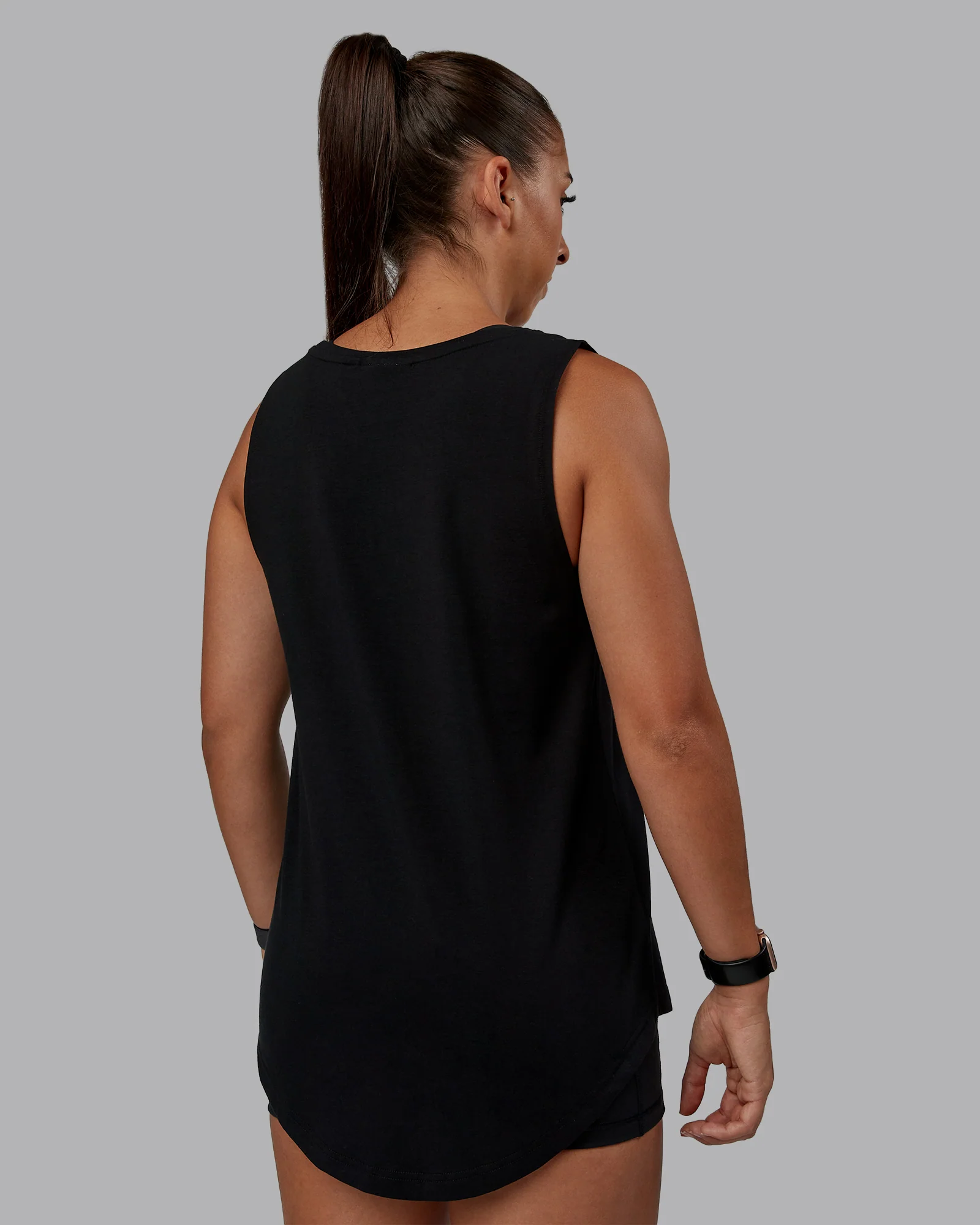 13402-go-to-flxcotton-longline-tank-black-white-4.webp Go-To FLXCotton Longline Tank - Black-White