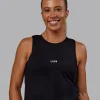 Go-To FLXCotton Tank - Black-White
