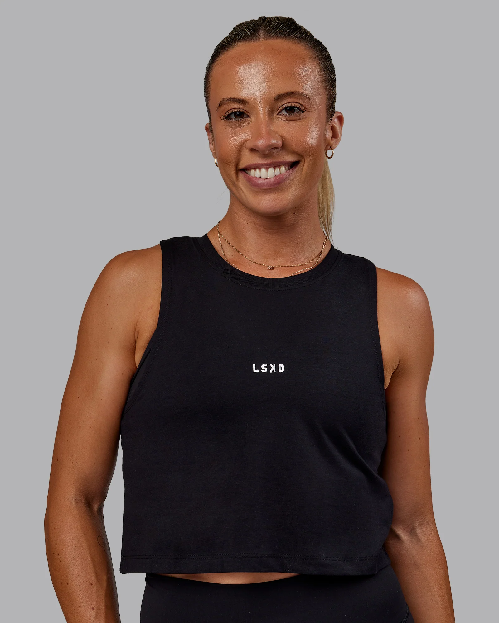 Go-To FLXCotton Tank - Black-White