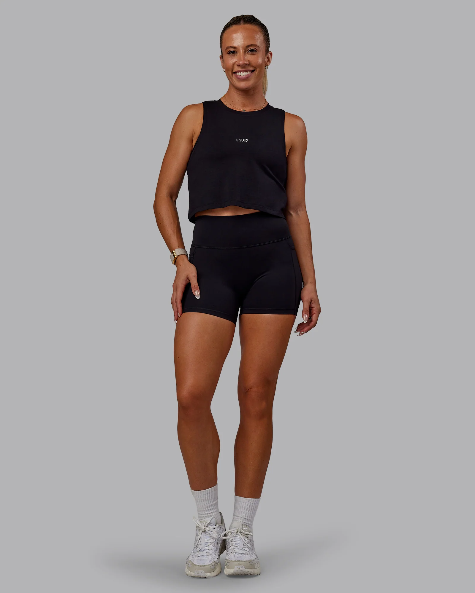 Go-To FLXCotton Tank - Black-White