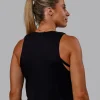 Go-To FLXCotton Tank - Black-White