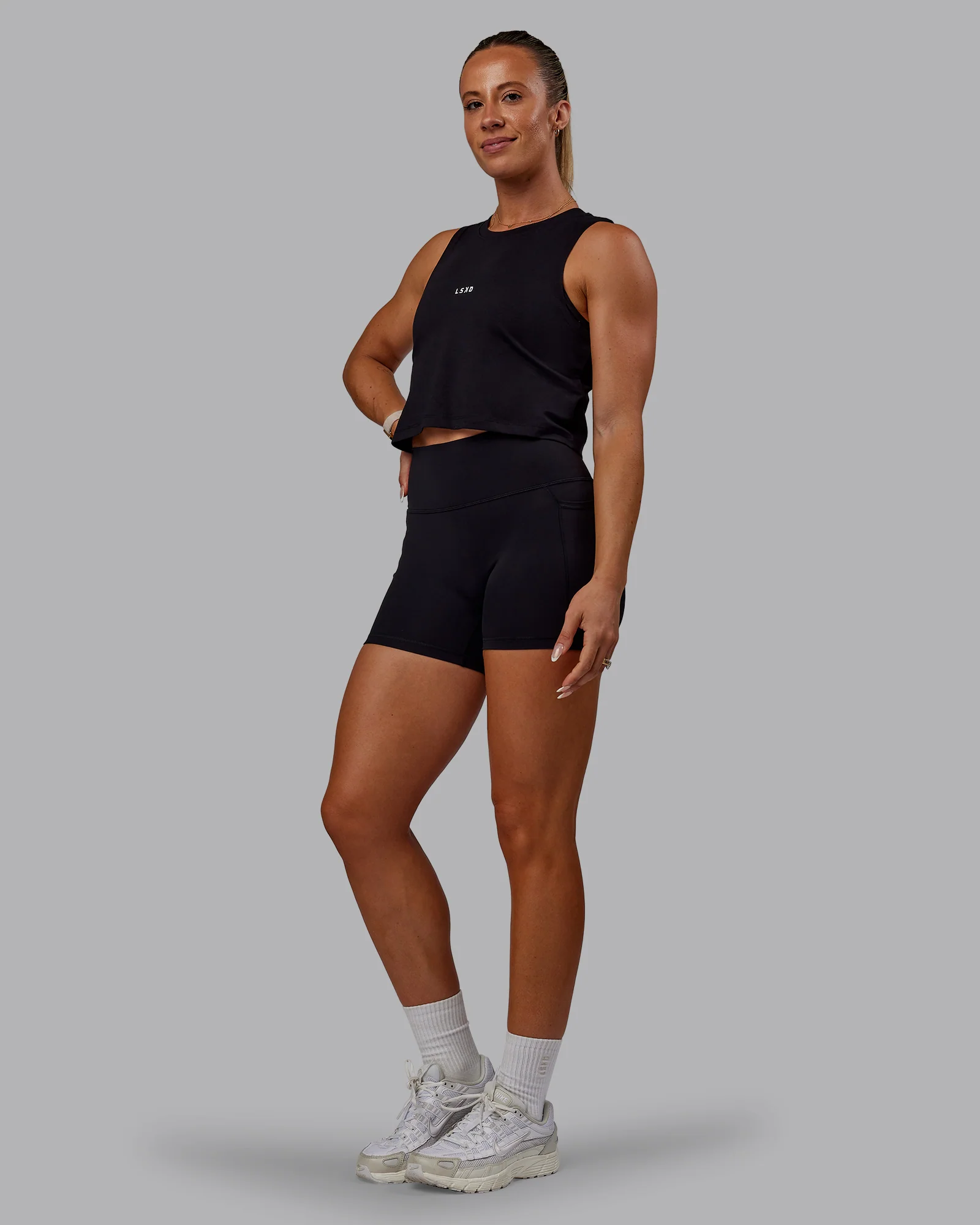 Go-To FLXCotton Tank - Black-White