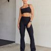 Momentum Ribbed Sports Bra - Black