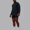 AeroFLX+ Seamless Half Zip Long Sleeve Tee - Black Marl