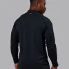 AeroFLX+ Seamless Half Zip Long Sleeve Tee - Black Marl