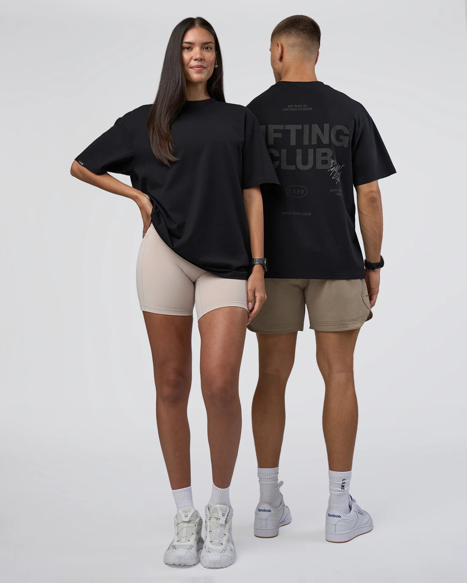 Lifting Club FLXCotton Tee Oversize - Black-Black
