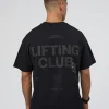 Lifting Club FLXCotton Tee Oversize - Black-Black