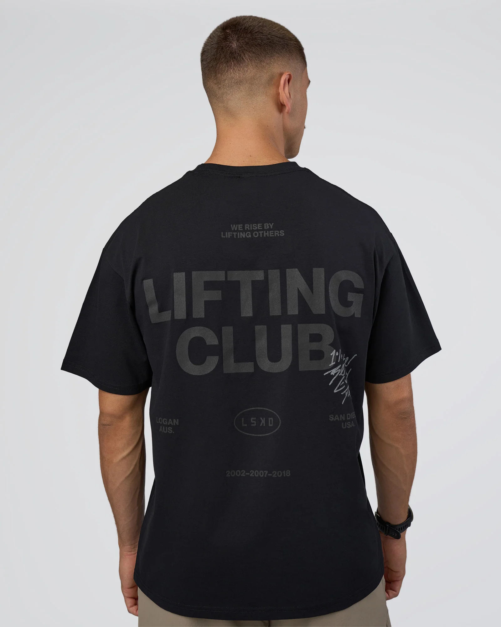 Lifting Club FLXCotton Tee Oversize - Black-Black