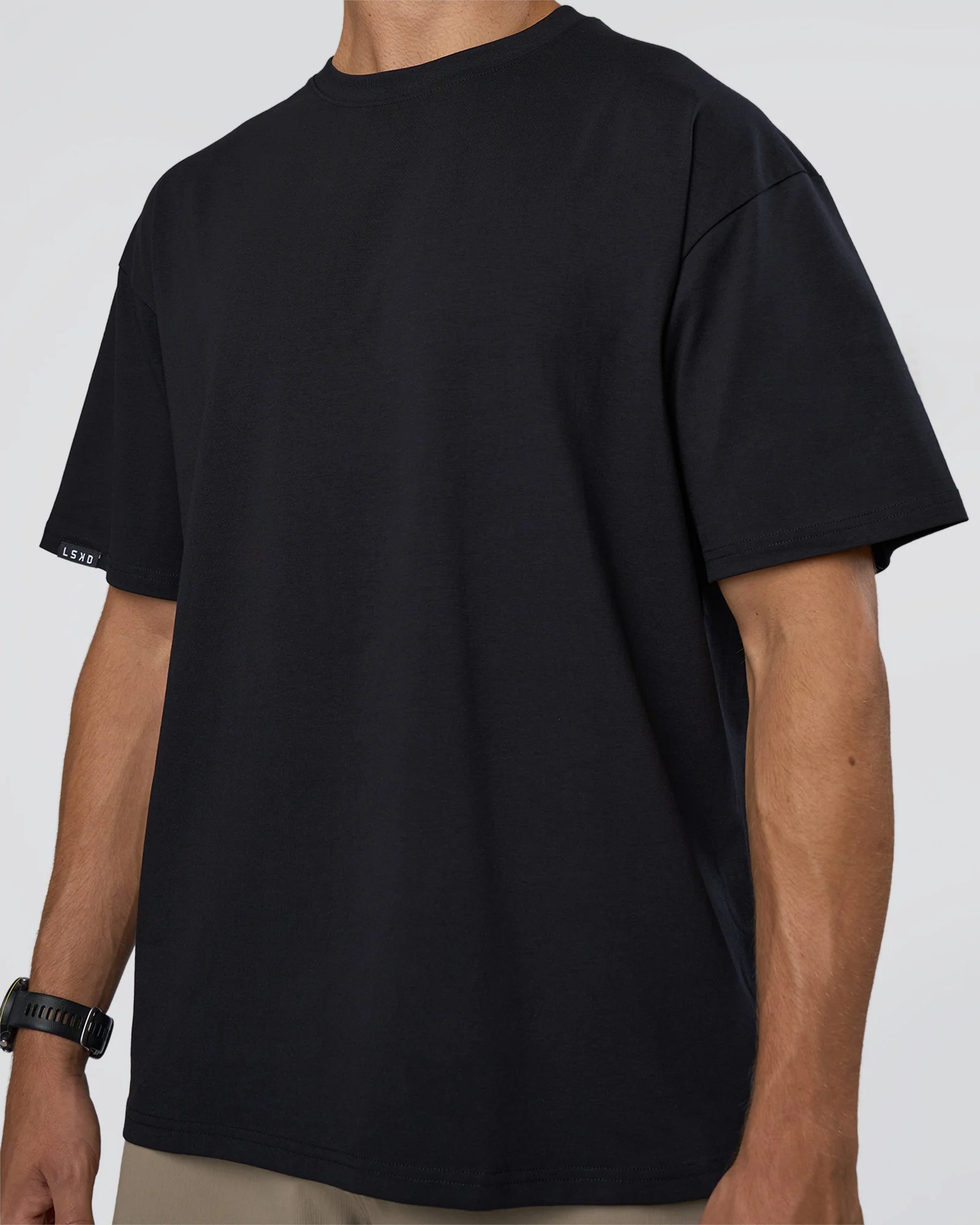 Lifting Club FLXCotton Tee Oversize - Black-Black