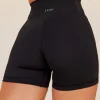 Fusion V-Contour Ultra High-Rise 4" Short Pockets - Black