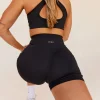 Fusion V-Contour Ultra High-Rise 4" Short Pockets - Black