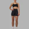 Fusion V-Contour Ultra High-Rise 4" Short Pockets - Black