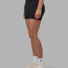 Fusion V-Contour Ultra High-Rise 4" Short Pockets - Black