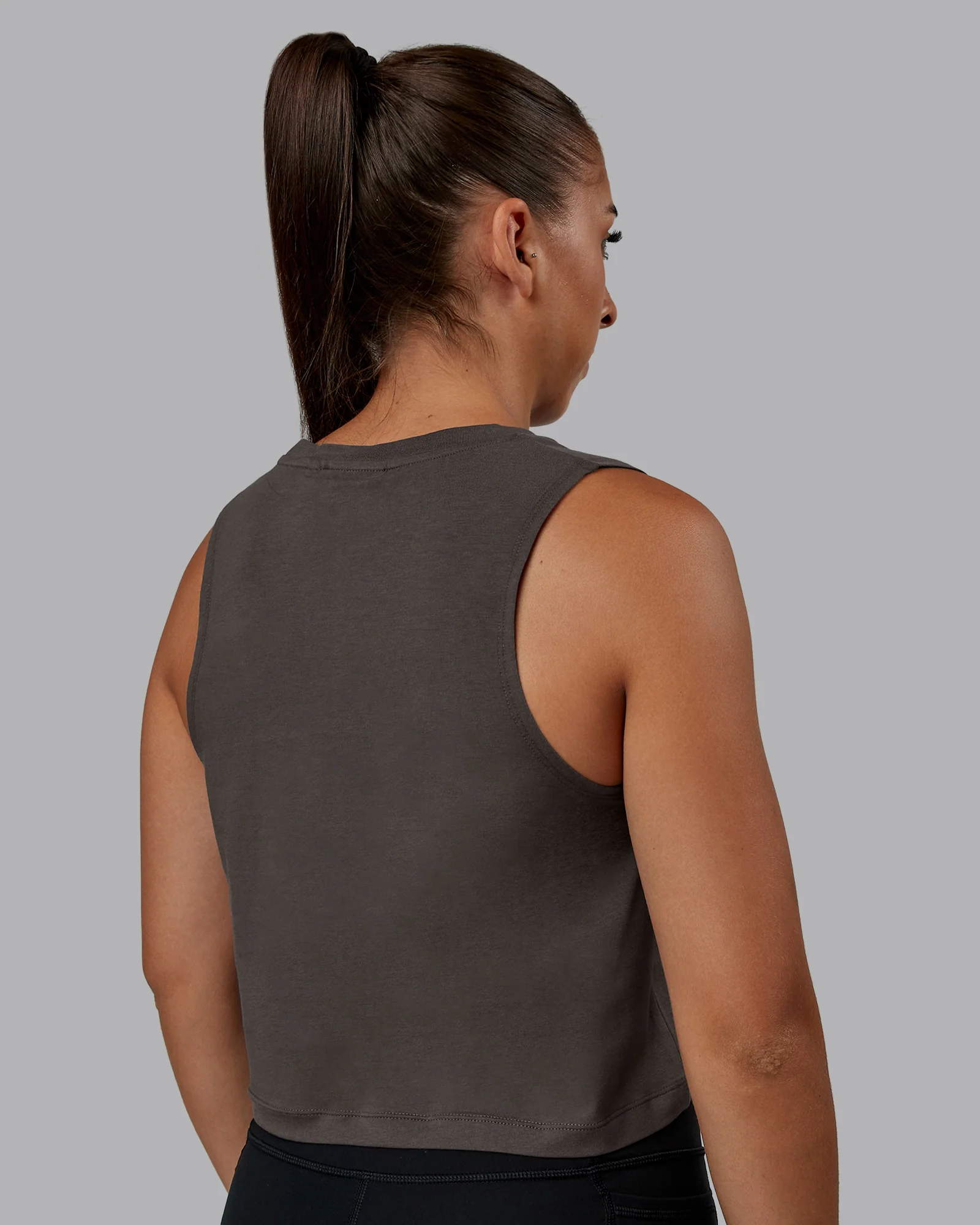Go-To FLXCotton Tank - Dark Storm-White