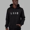 Structure Hoodie - Black-White