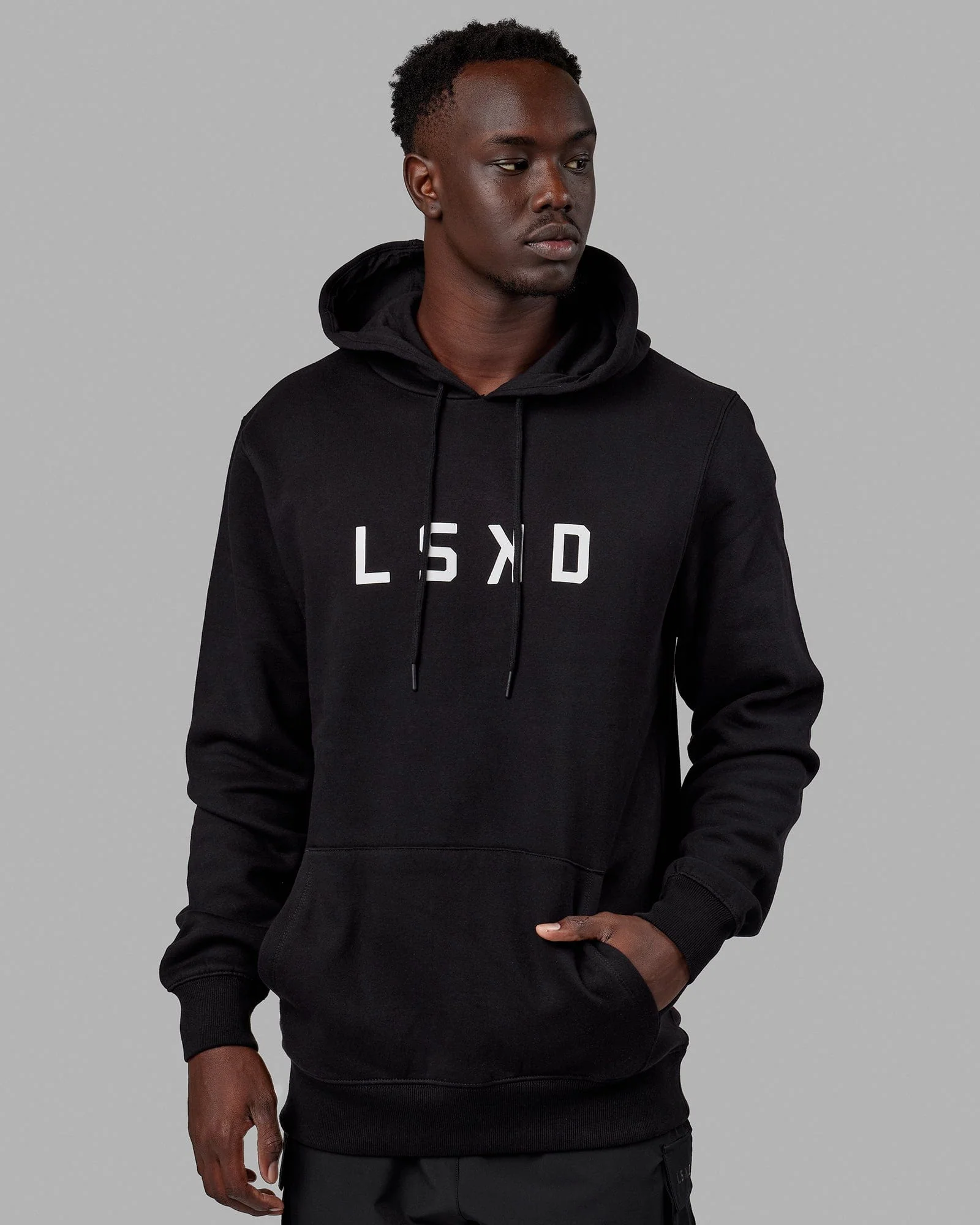 Structure Hoodie - Black-White