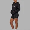 Structure Hoodie - Black-White